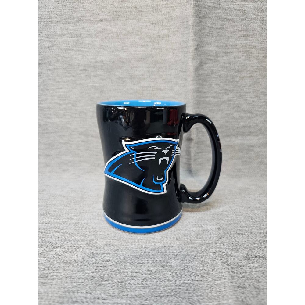 Carolina Panthers 14 oz Team Color Sculpted Logo Relief Coffee Mug NFL branded